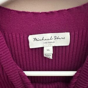Michael Stars Women's V-Neck Sweater in Rich Purple